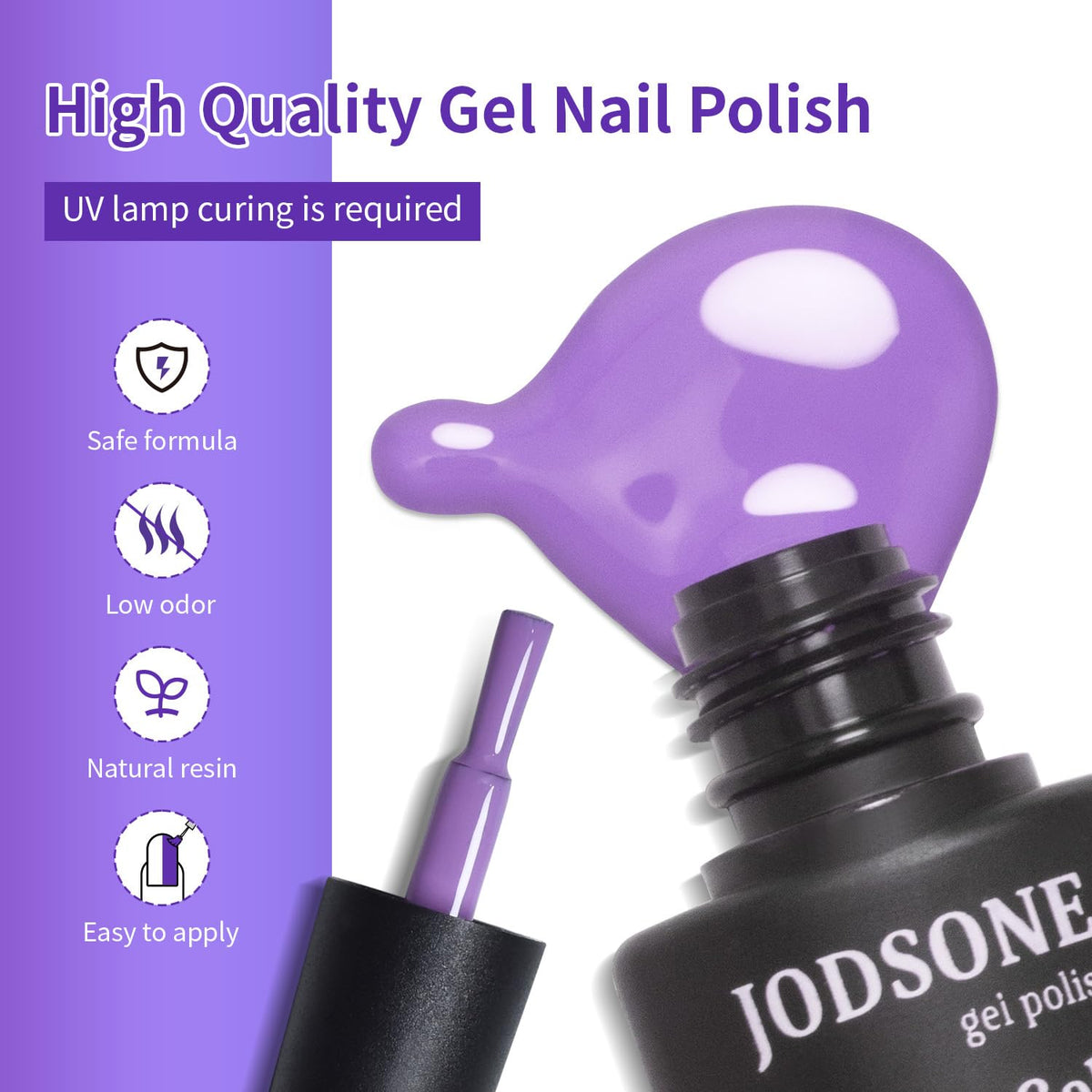 JODSONE 60 Bottles of Gel Nail Polish Kit with U V Light 55 Kinds of Gorgeous and Charming Gel