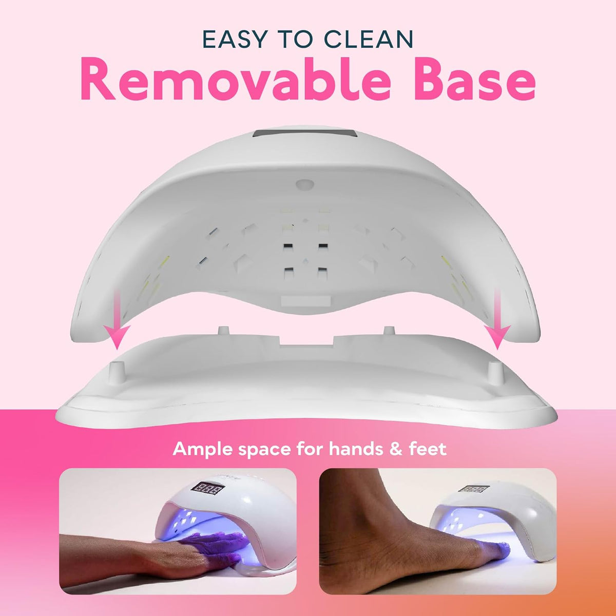SUNUV UV Light for Nails, UV LED Nail Lamp with 4 Timer Settings, Compatible with All Gel Polish