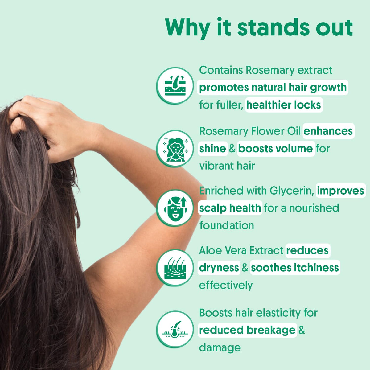 Rosemary Water Hair Spray For Hair Growth - Reducing Hair Fall, Strengthens Hair & Breakage