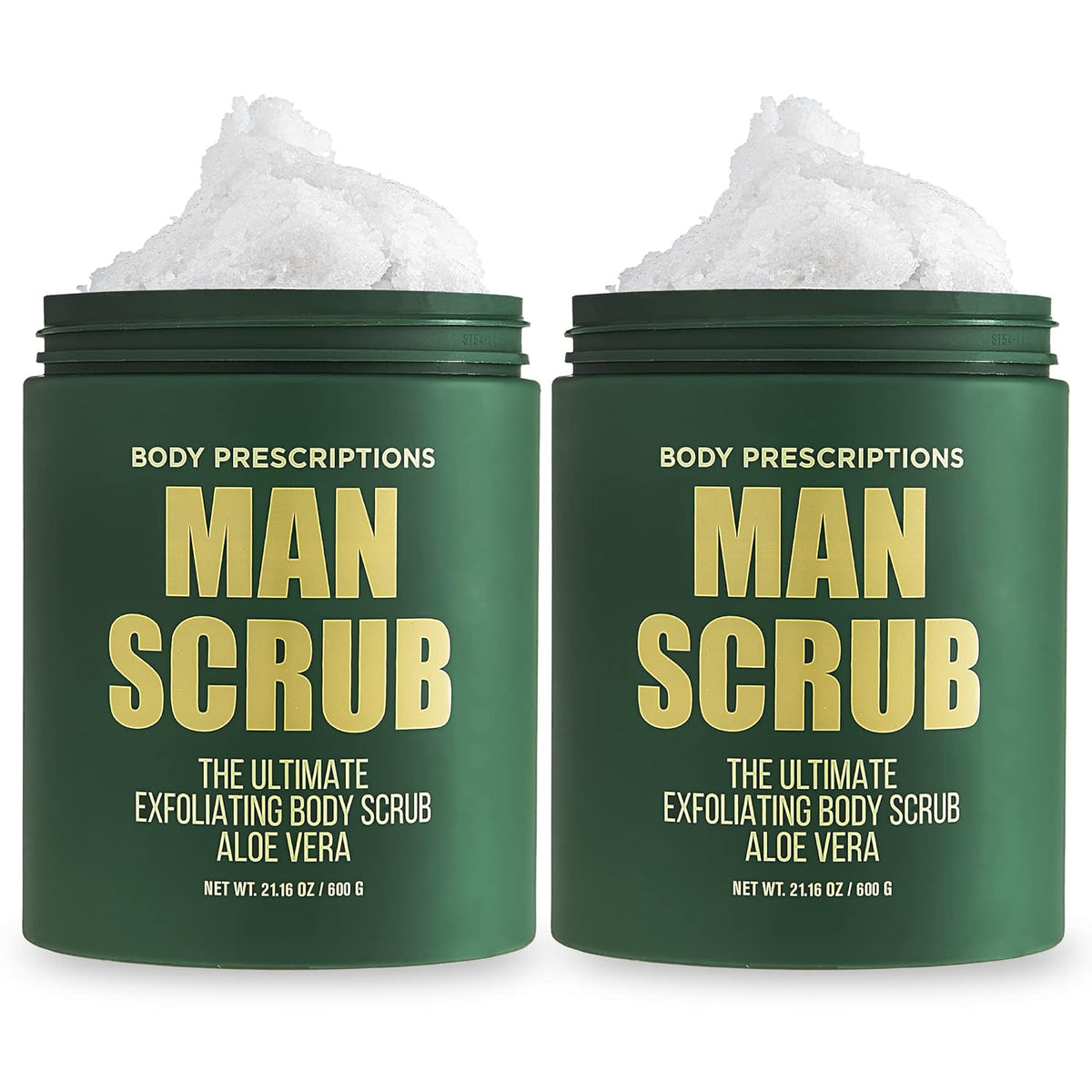 Body Prescriptions Men’s Exfoliating Body Scrub – Ultimate Skin Cleansing Wash in Jar with