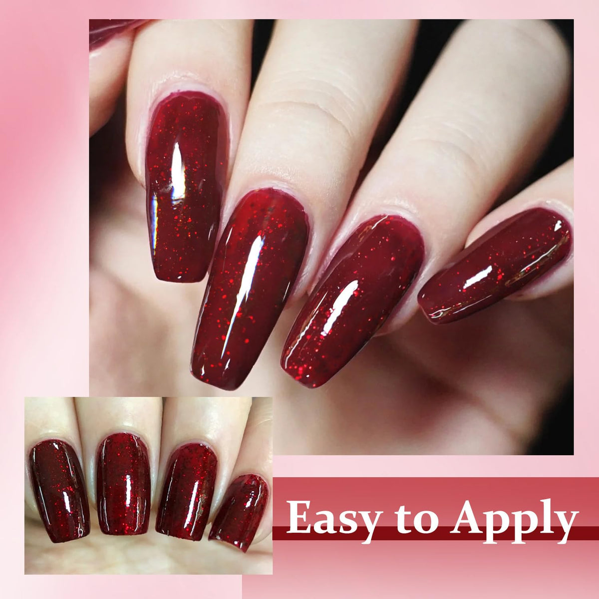 Major Dijit Quick Dry Nail Polish Rose Red Summer Nail Lacquer for Nail Art Regular Nail Polish