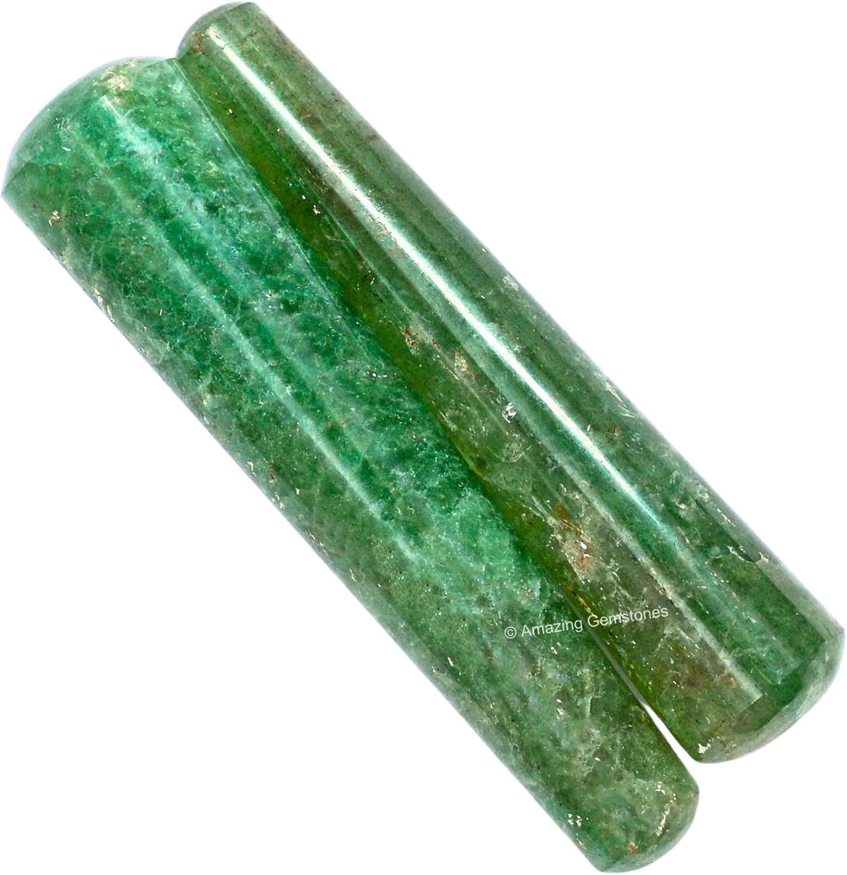 Amazing Gemstone Green Strawberry Quartz Crystal Wand Massage Stick - Pelvic Wand Gua Sha for