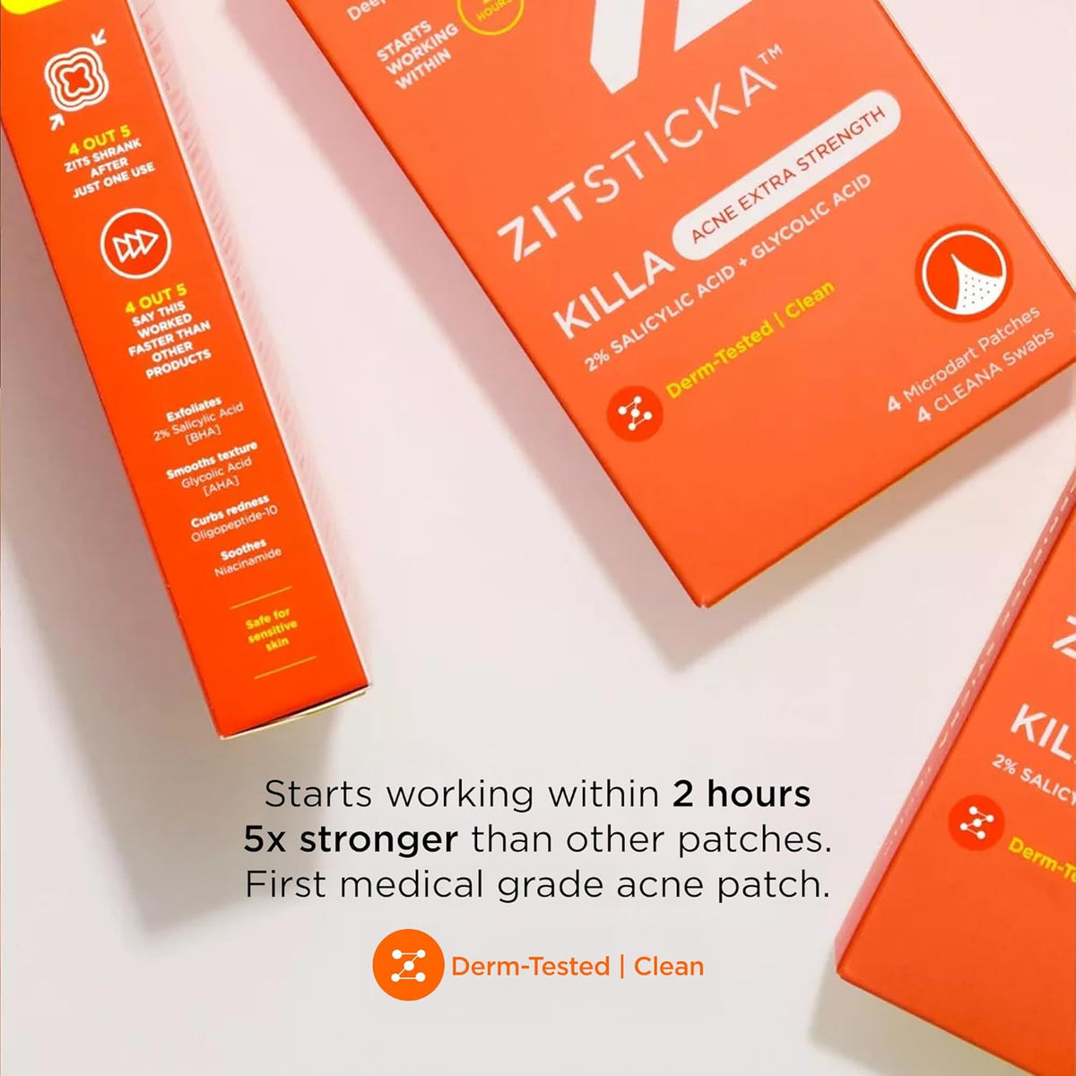 ZitSticka Extra Strength Killa Acne Patches for Face - World's Most Potent Pimple Patch with