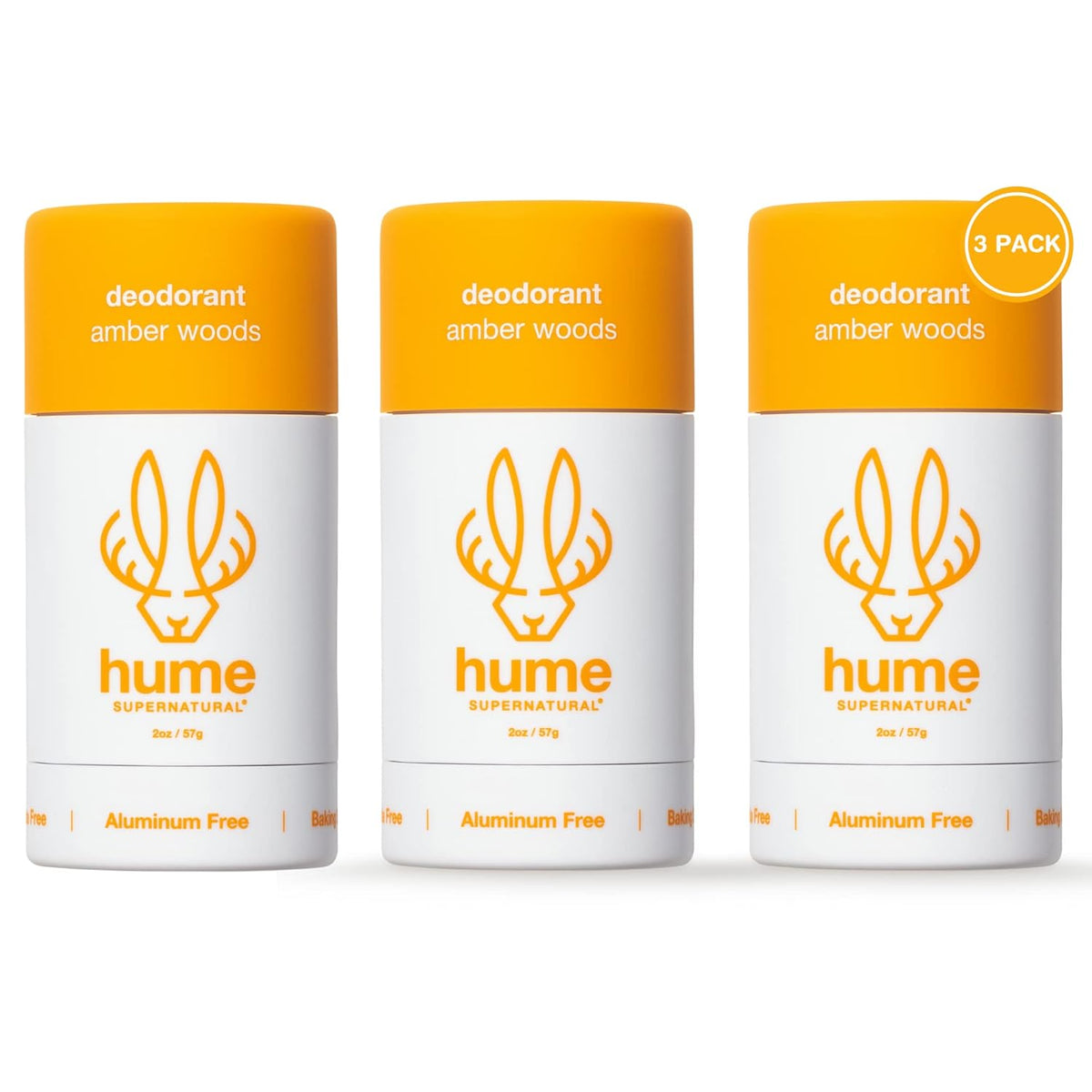 Hume Supernatural Aluminum Free Deodorant for Women & Men - Safe for Sensitive Skin - Probiotic