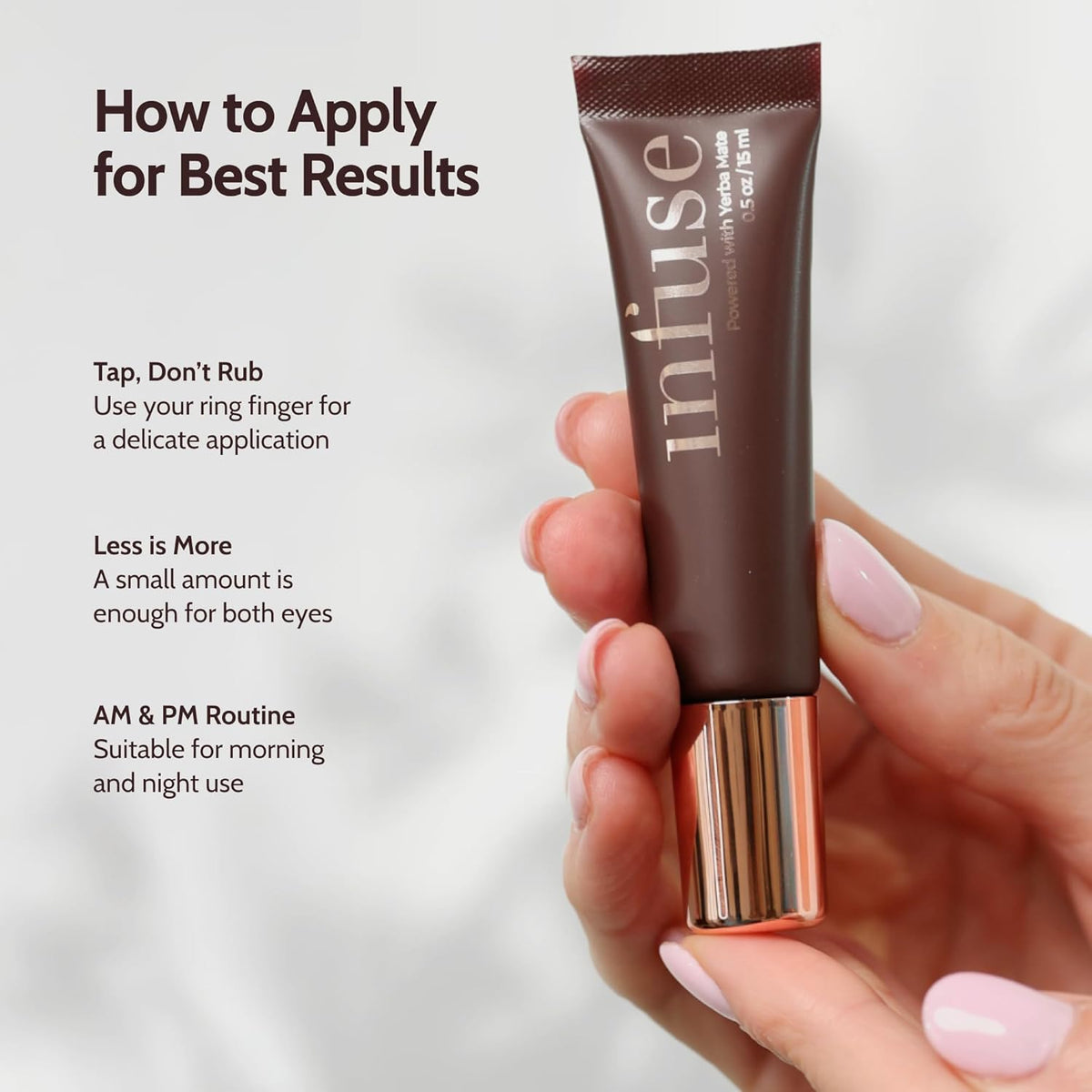 Infuse Eye Cream for Dark Circles with Good Molecules and Hyaluronic Acid Serum, Reduces Puffiness