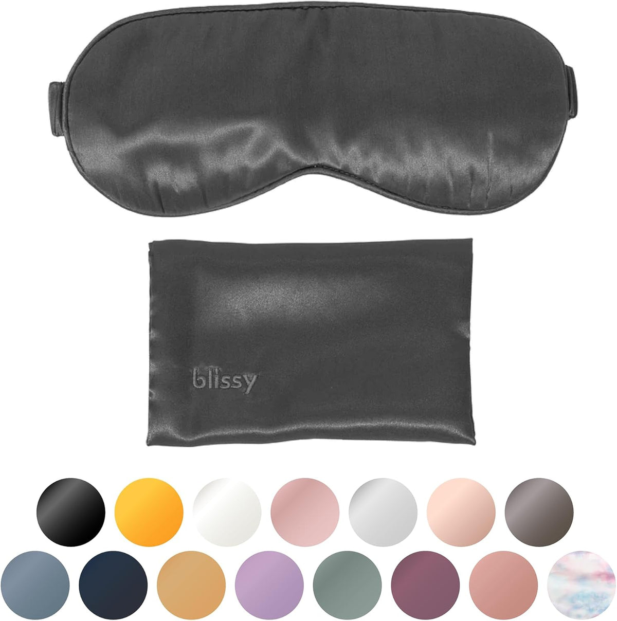 Blissy Silk Sleep Mask - Silk Eye Sleeping Mask for Women & Men for Total Blackout - 100% Pure