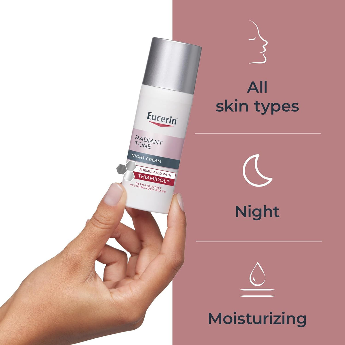 Eucerin Radiant Tone Night Cream, Dark Spot Corrector with Thiamidol, Night Moisturizer for Face