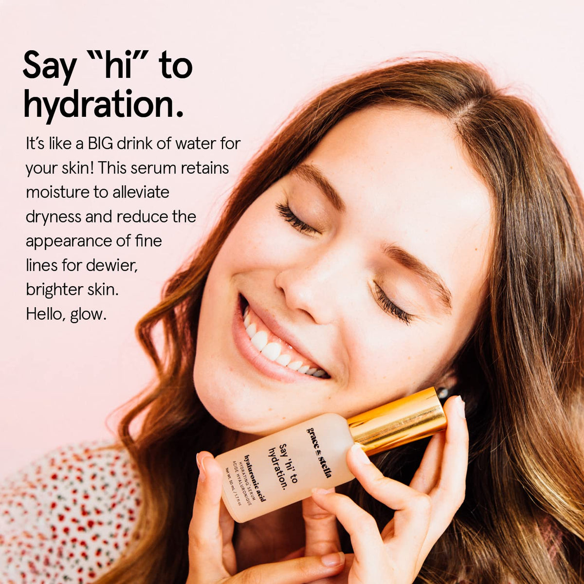 grace & stella Award Winning Hyaluronic Acid Serum (50ml/1.7 fl oz) Hydrating Hyaluronic Acid Serum