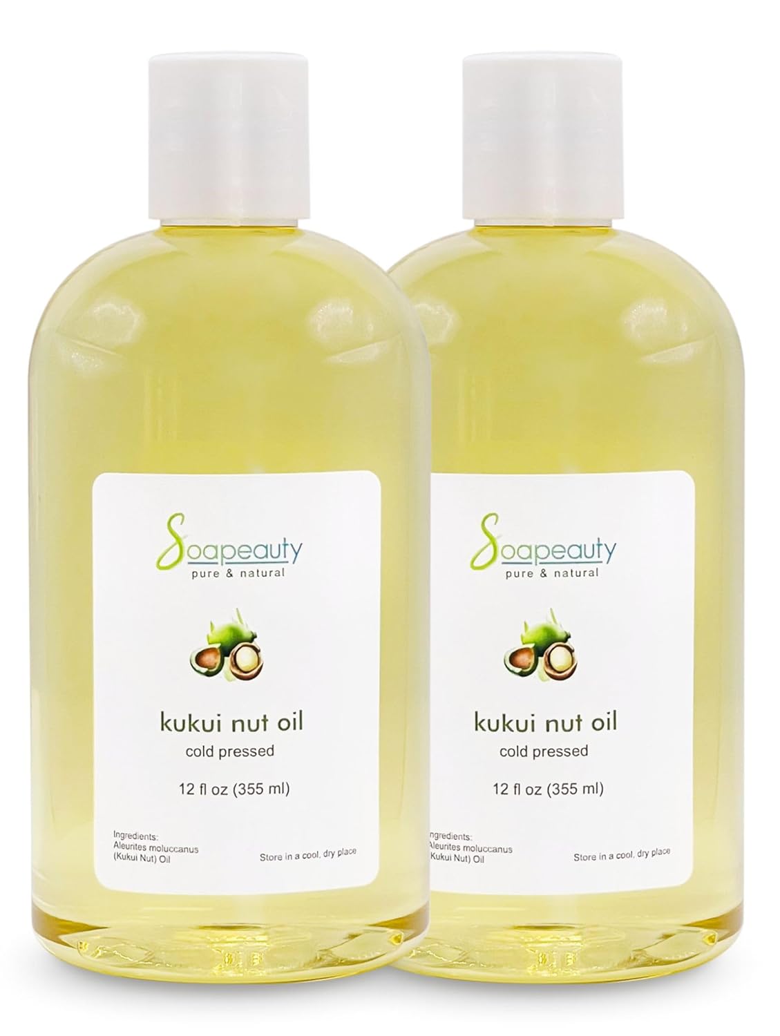 Soapeauty Kukui Nut Oil | 100% Pure & Natural | Cold Pressed | Moisturizing Oil for Skin, Hair, and