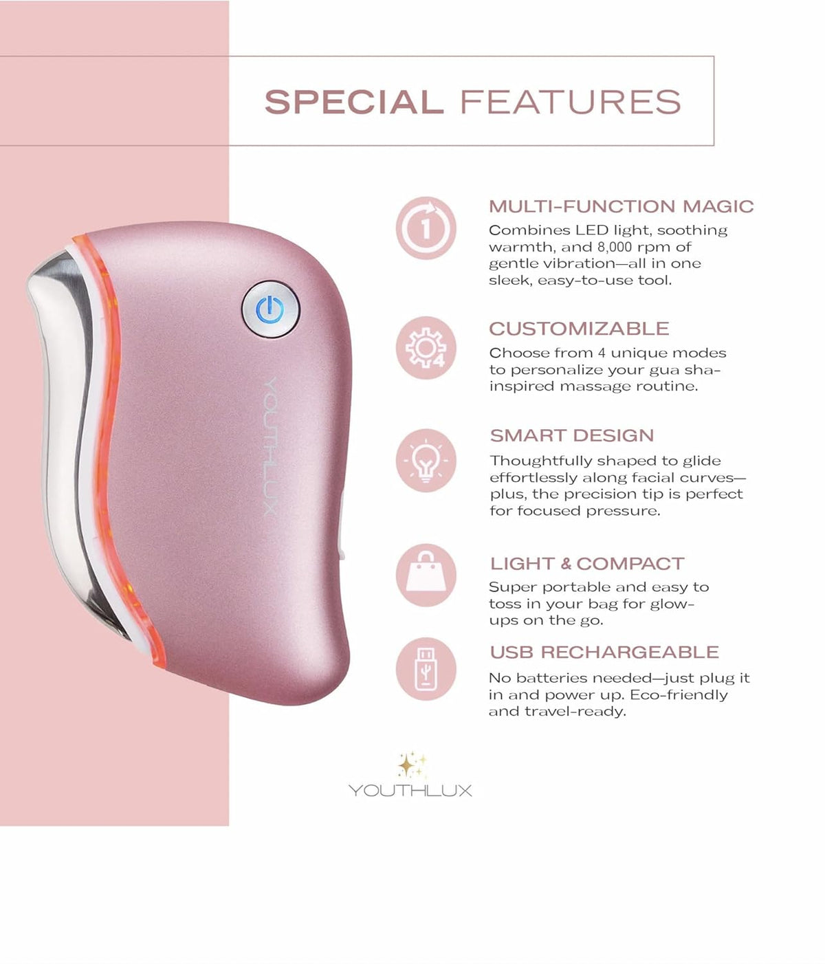 ProSculpt Heated Gua Sha Facial Massager – Electric Guasha Tool for Face Sculpting, Relaxation &
