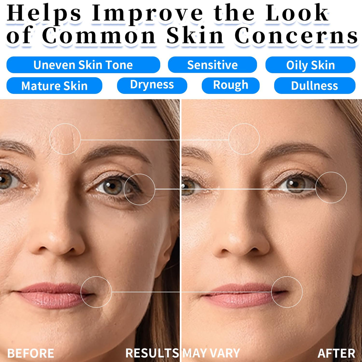 Hyaluronic Acid Serum with Collagen Vitamin E Oil for Skin Care, Hydrating, Brightening Serum for