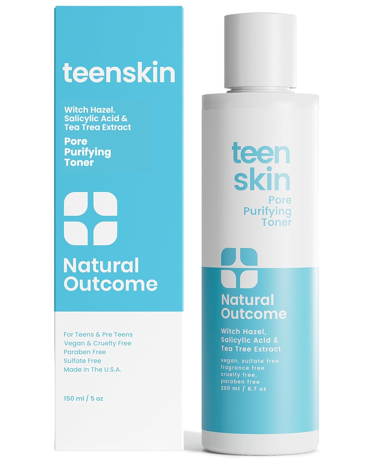Acne Clarifying Face Toner for Teens by Natural Outcome Skin Care - Salicylic Acid Facial