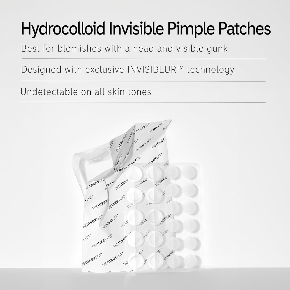 The INKEY List Hydrocolloid Invisible Pimple Patches, Spot Patches Contains Salicylic Acid