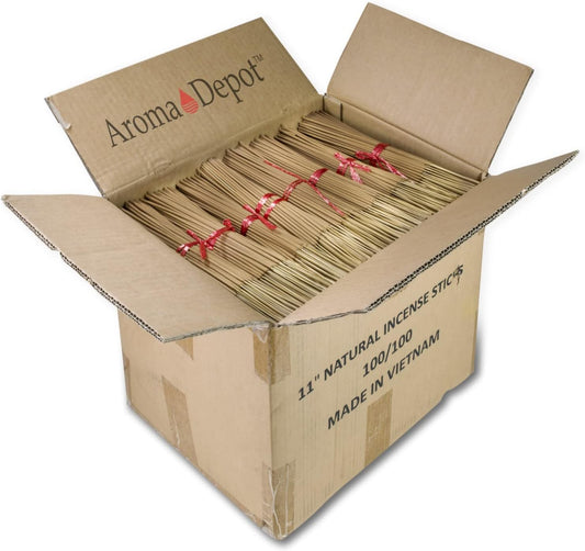 10 Bundles Unscented 1000 Wood Pulp 11'' Incense Sticks Premium Natural Uncolored (Punk Sticks) 10