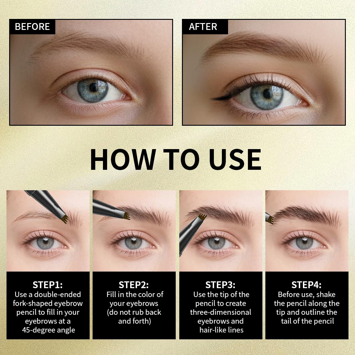 Microblading Eyebrow Pencils For Women,Eyebrow Pen,Brow Pencil,Long Lasting Waterproof And
