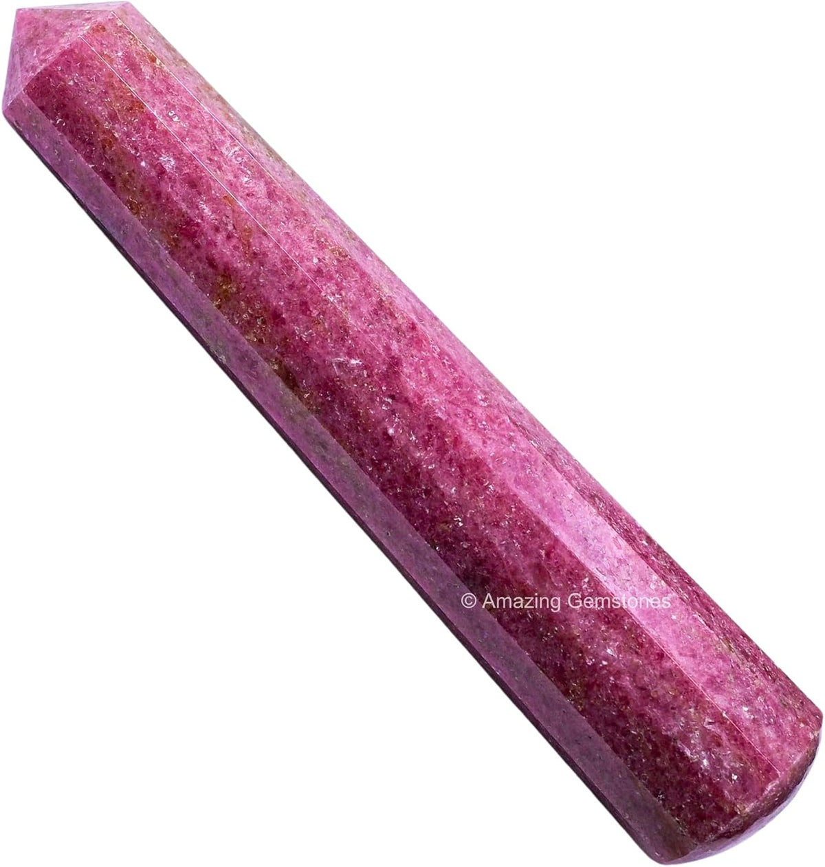 Amazing Gemstone Rhodonite Crystal Wand Massage Stick - Pelvic Wand Gua Sha for Adults - Crystals
