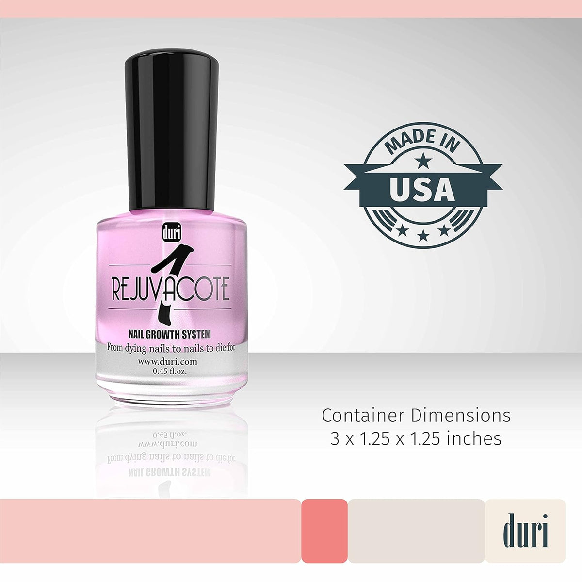 duri Rejuvacote 1 Nail Growth System - Original Maximum Strength Formula - Nail Strengthener and