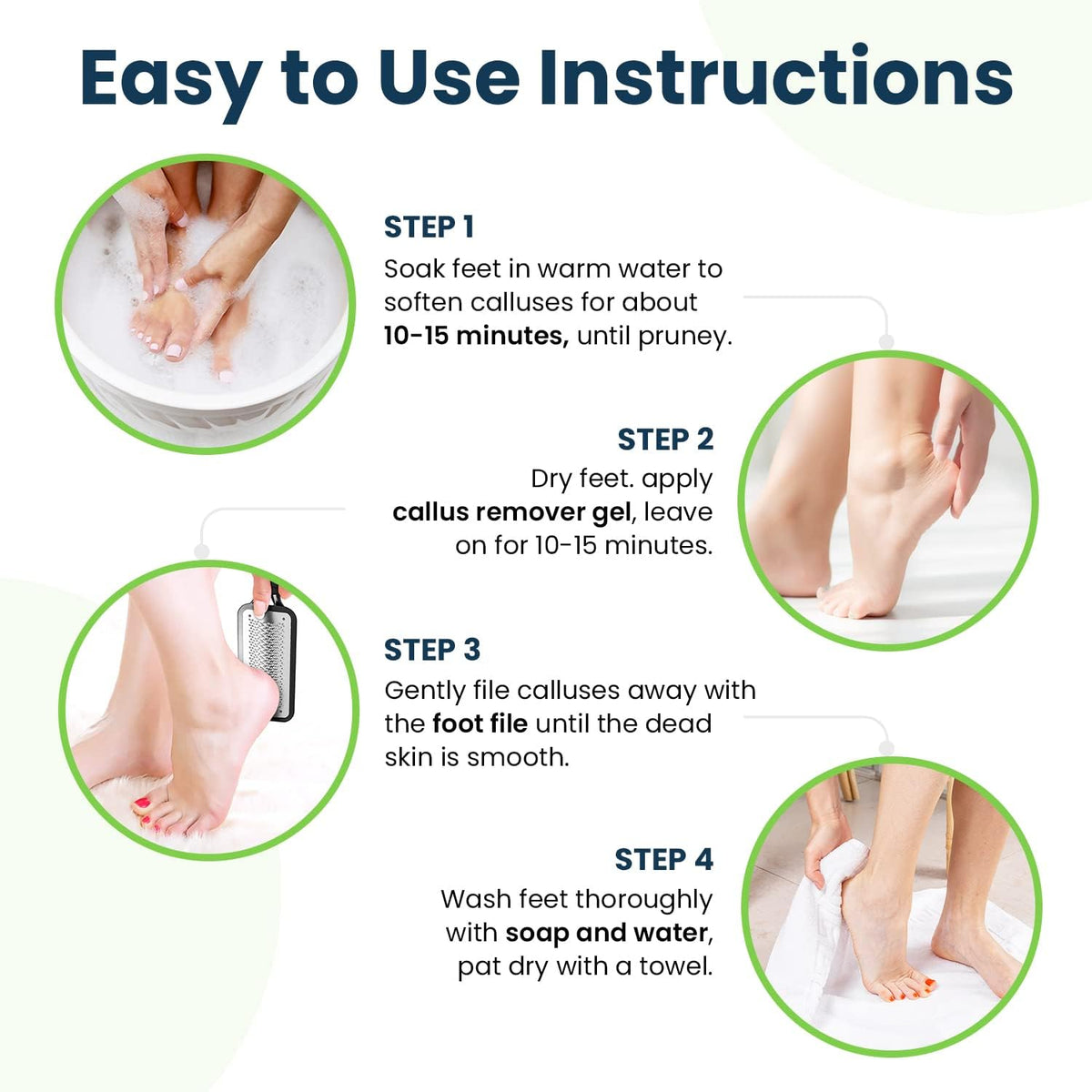 Tea Tree Foot Soak, Callus Remover Gel - Extra Strength Callus Remover Gel & Foot Soak With Epsom