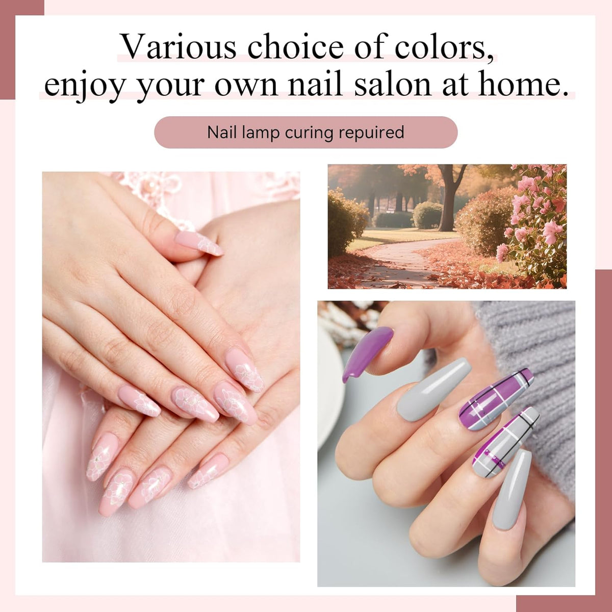 phoenixy Gel Nail Polish 25+5 PCS Gel Nail Polish Kit with Base Coat Glossy Matte Gold Glitter and