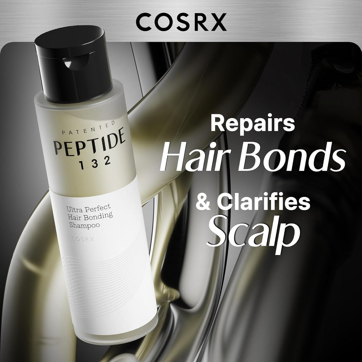 COSRX PEPTIDE 132 Hair Bonding Shampoo - Daily Scalp Treatment for Dandruff, Dry, Itchy or Flaky