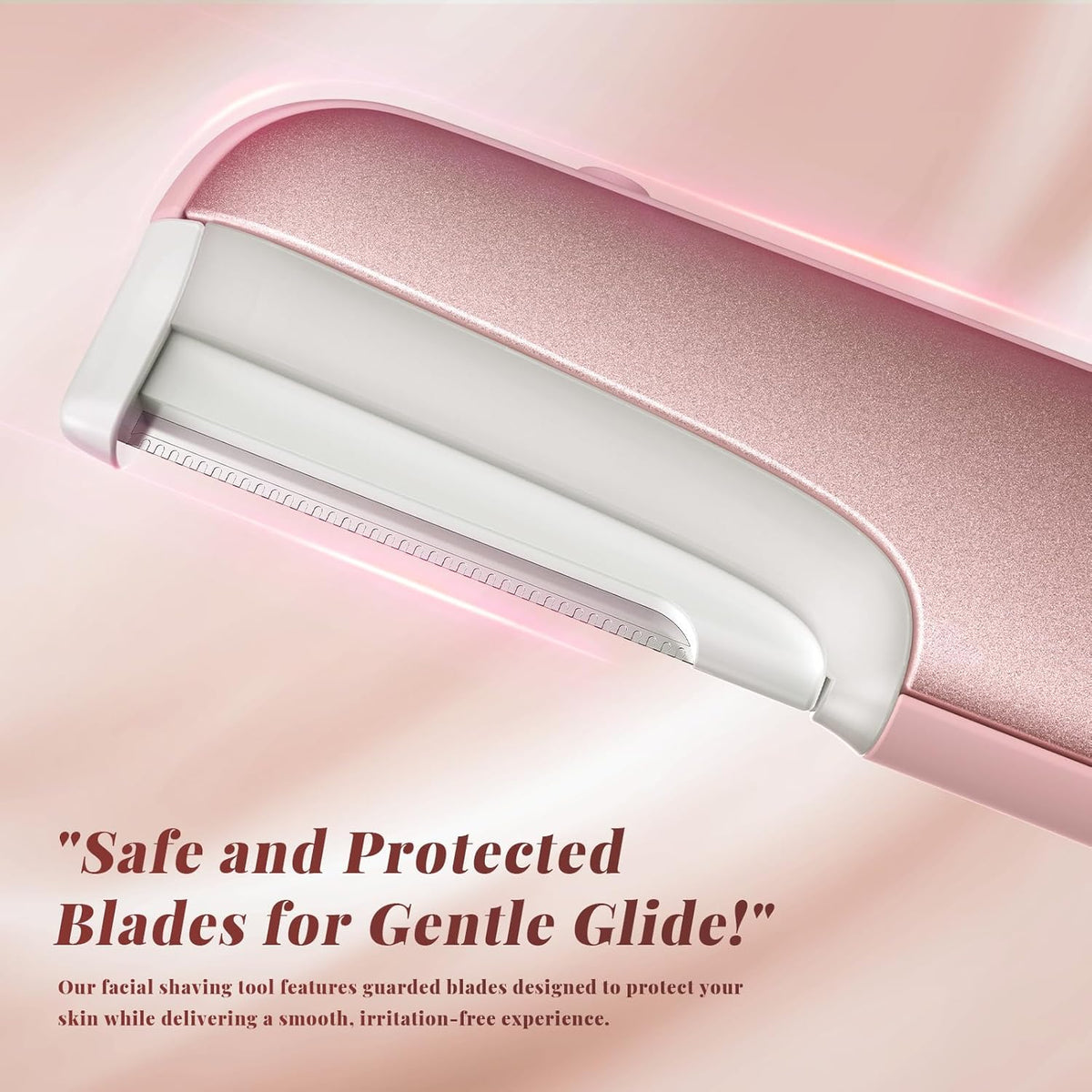 Dermaplaning Tool for Women Pink - Facial Exfoliation & Peach Fuzz Hair Removal with Rechargeable