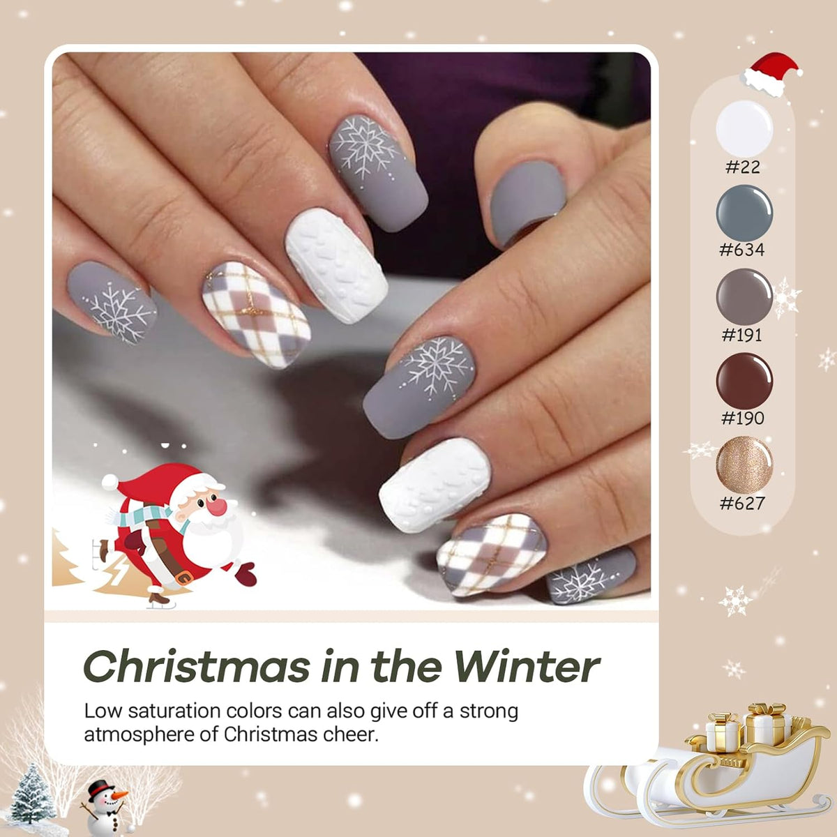 AZUREBEAUTY Dip Powder Nail Kit Starter 20 Colors Glitter Dark Green Grey Purple Fall Winter 31 Pcs