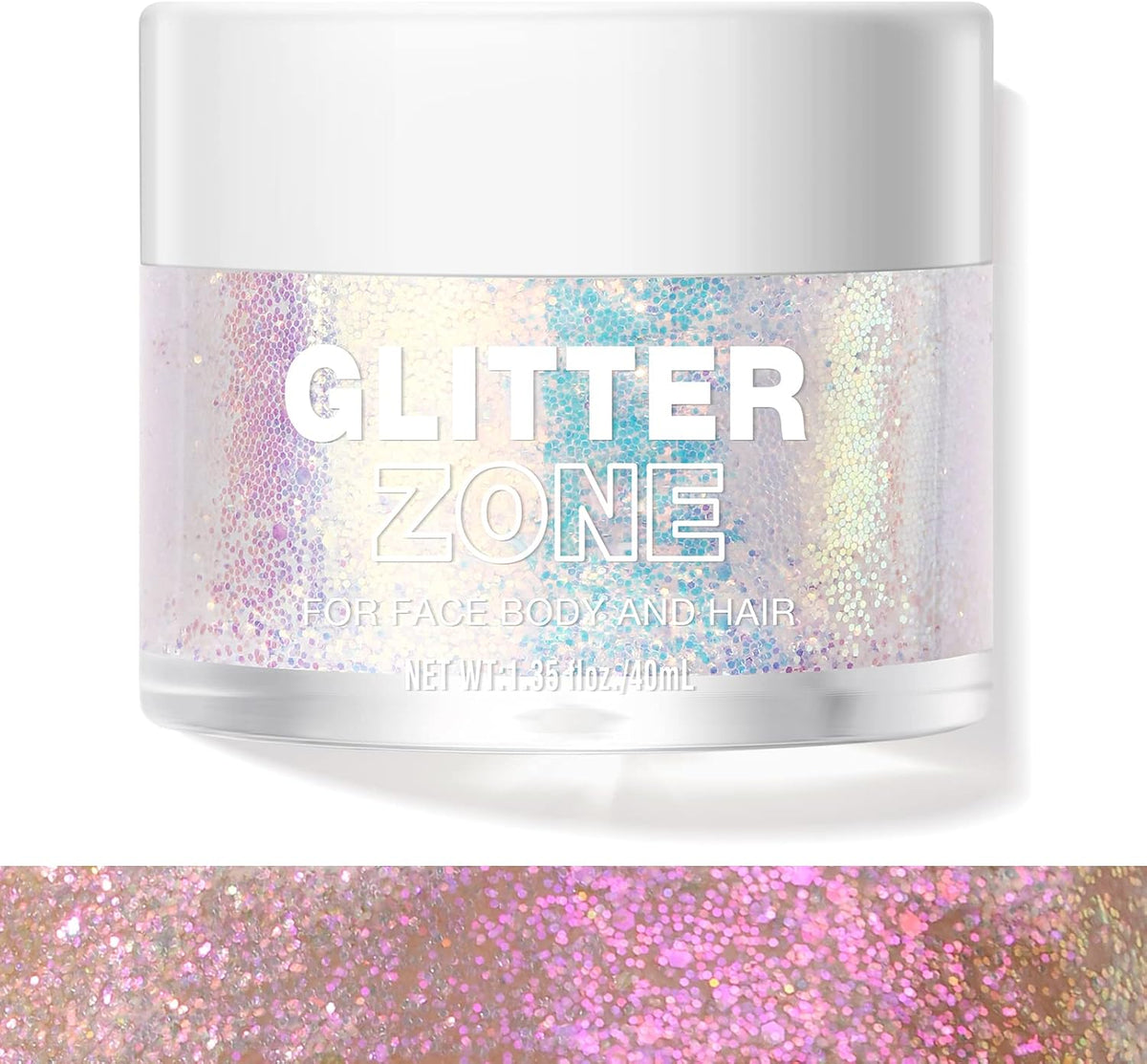 LANGMANNI Holographic Body Glitter Gel for Body, Face, Hair and Lip.Color Changing Glitter Gel