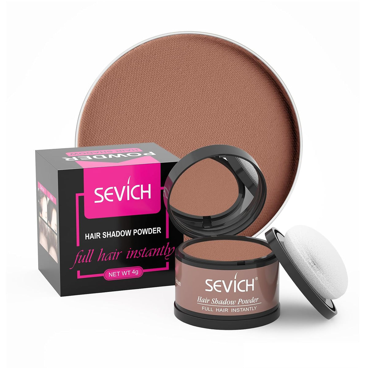 SEVICH Hairline Powder - Instantly Cover Grey Hair and Thinning Hairline, Eyebrows & Beard Line