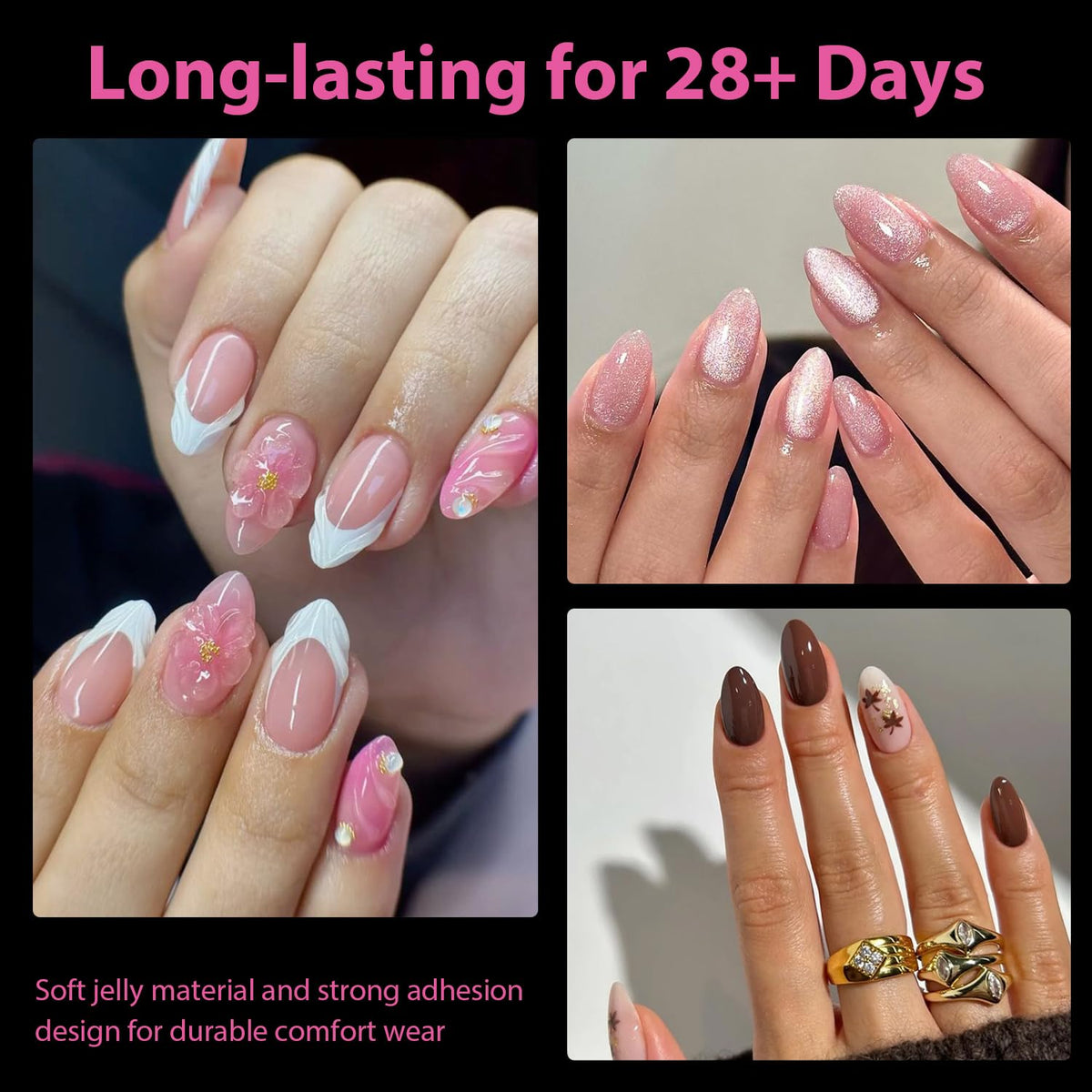 UNA GELLA Short Almond Nail Tips: 504PCS Short Fake Nails Soft Press On Gel Nail Tips Pre Shaped
