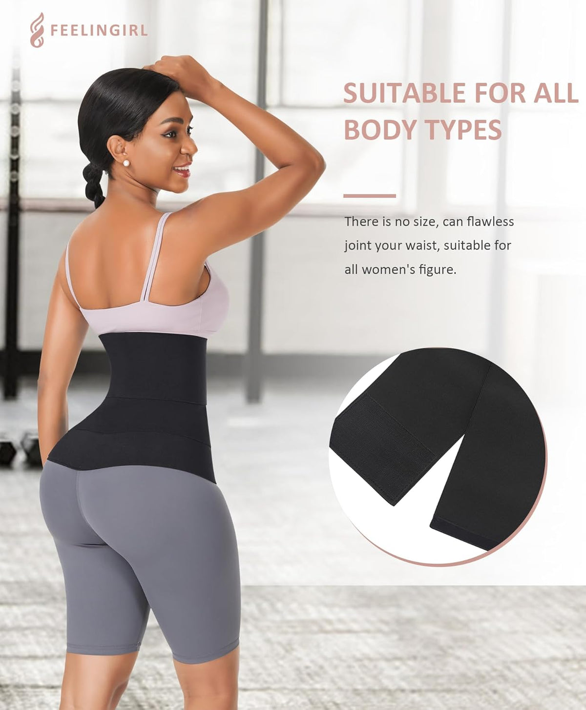 FeelinGirl Waist Trainer for Women Bandage Wrap Trimmer Belt Long Torso Tummy Wraps Belly Body