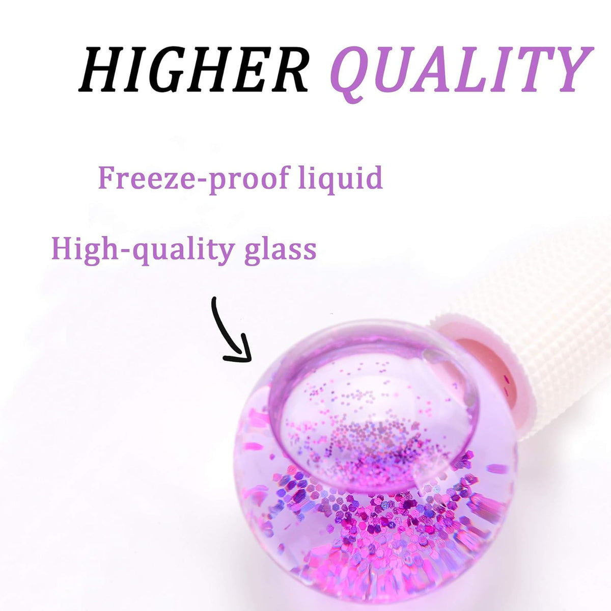ICE BEAUTY BALLS for FACIAL, 2PCS Purple Facial Roller for Cold Facial Massage Face Roller Balls