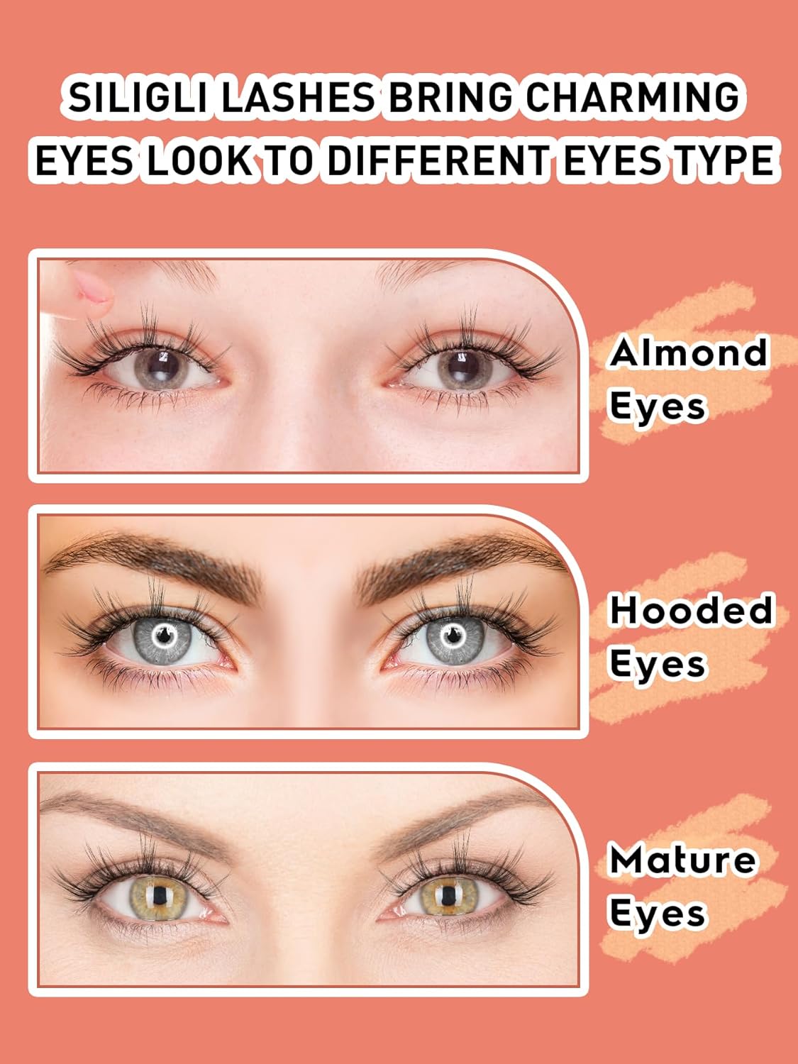 Manga Lashes Wispy 14mm False Eyelashes Natural Look Cat Eye Lashes Strips 0.1mm Thin Band Anime