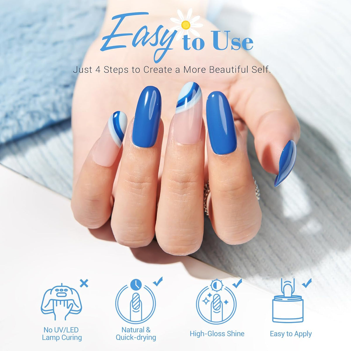 AZUREBEAUTY Dip Powder Nail Kit Starter Spring Summer Blue Red Green Glitter 31 Pcs 20 Colors