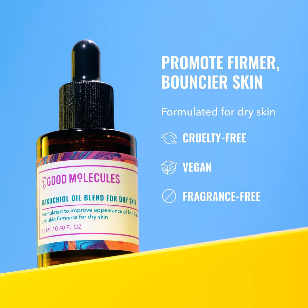 Good Molecules Bakuchiol Oil For Dry Sky - Ultra Hydrating Natural Blend with Bakuchiol and Rosehip