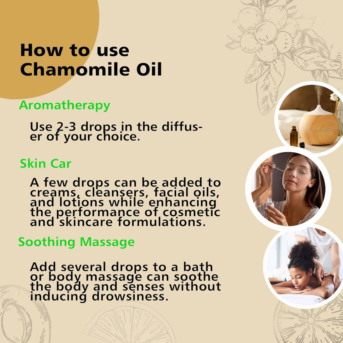 Chamomile Essential Oil 1 Oz - Pure Chamomile Oil for Skin, Relaxation & Aromatherapy, Diffuser