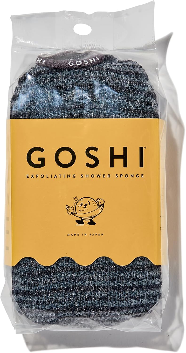 GOSHI Exfoliating Shower Sponge - Rip-Resistant, Rapid-Drying Exfoliating Bath Sponge for All Skin