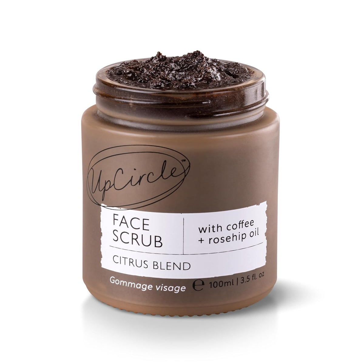UpCircle Coffee Face Scrub - Citrus Blend For Normal + Dry Skin 3.5oz- Shea Butter, Coconut +