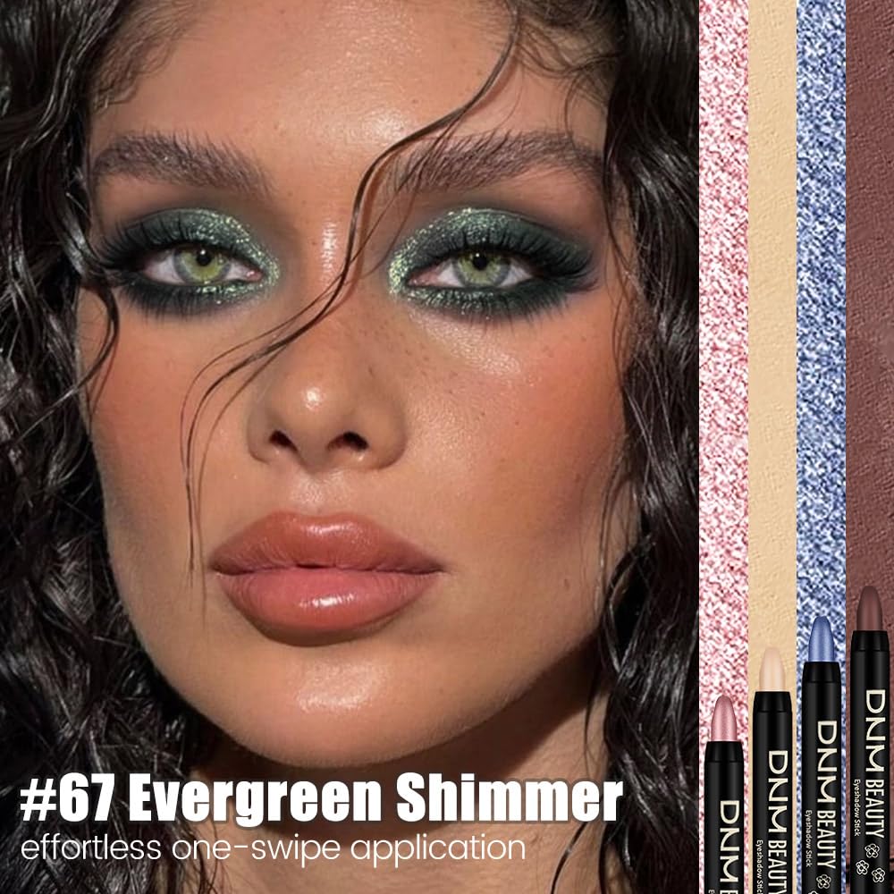 Kaely Cream Eye Shadow Sticks, Evergreen Shimmer Eyeliner Pencil Eyeshadow Palette Makeup, Eye