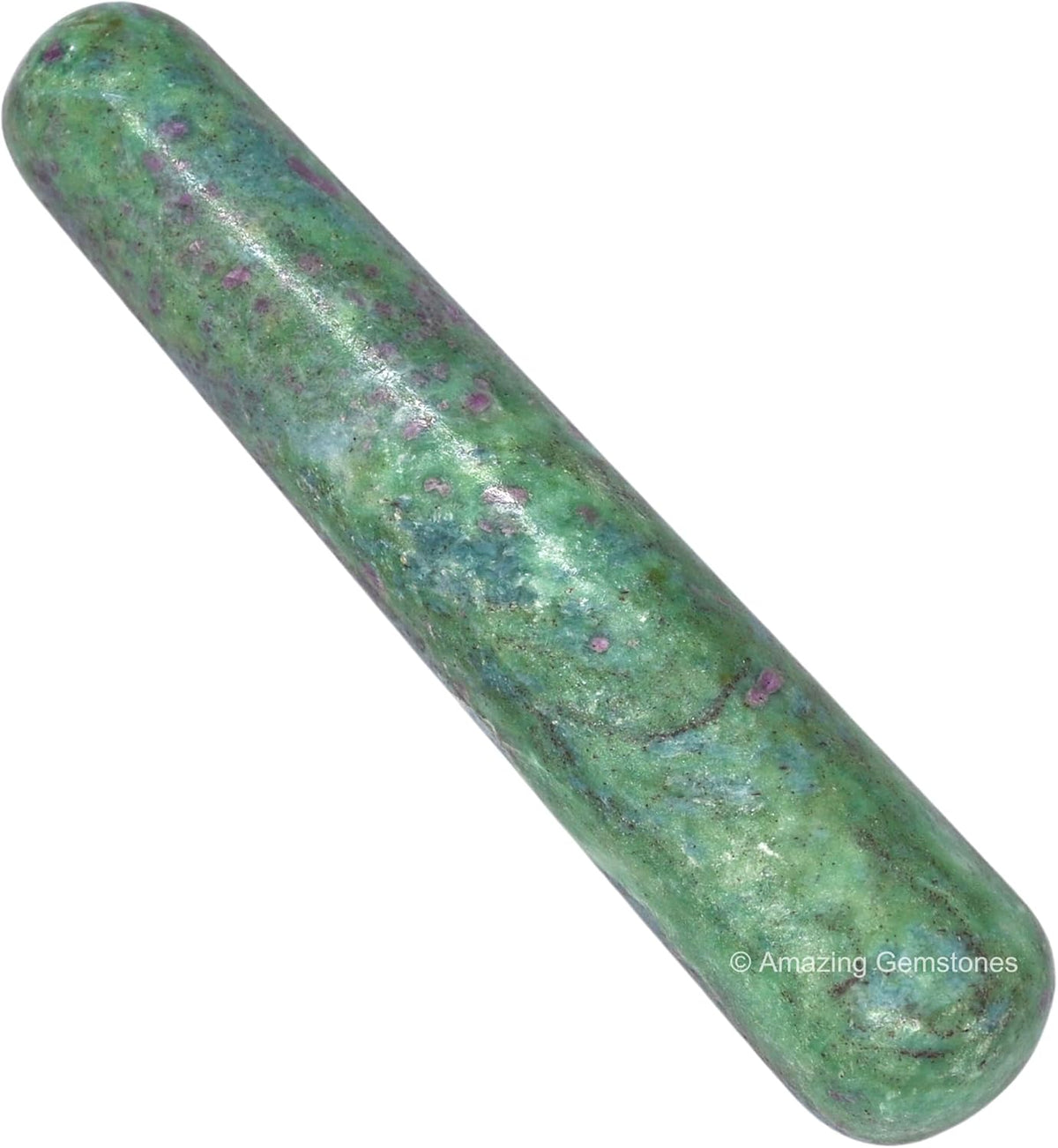 Amazing Gemstone Ruby Fuchsite Crystal Wand Massage Stick - Pelvic Wand Gua Sha for Adults
