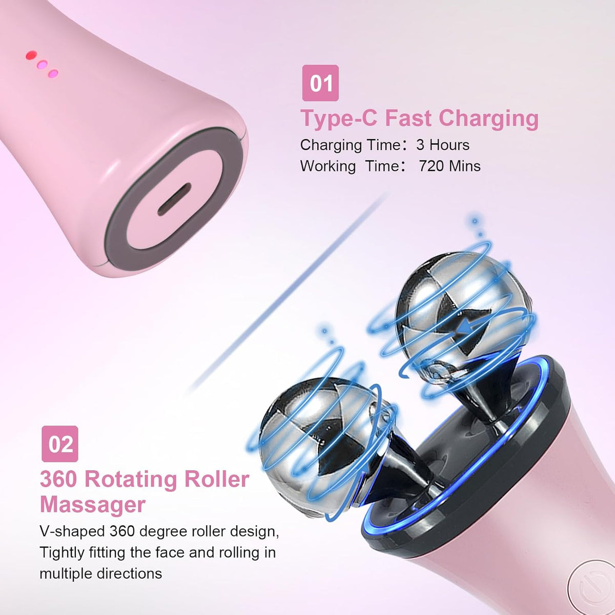 Microcurrent Facial Device, Face Massager Electric Face Lifting, Microcurrent Facial Device for