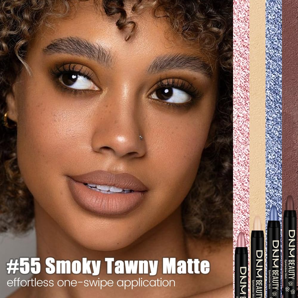 Kaely Cream Eye Shadow Sticks, Smoky Tawny Matte Eyeliner Pencil Eyeshadow Palette Makeup, Eye
