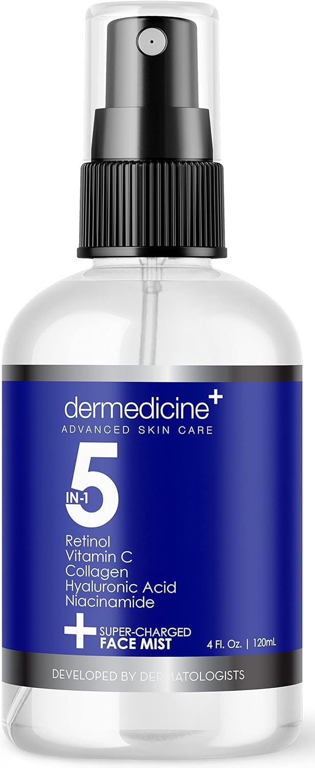 5 in 1 Super Charged Anti-Aging Face Mist w/Retinol, Vitamin C, Collagen, Hyaluronic Acid &