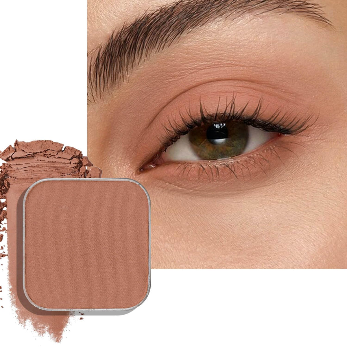 Matte Eyeshadow – Soft Muted Rose with Brown Tones, Natural Look, Easy to Blend, Magnetic Pan for
