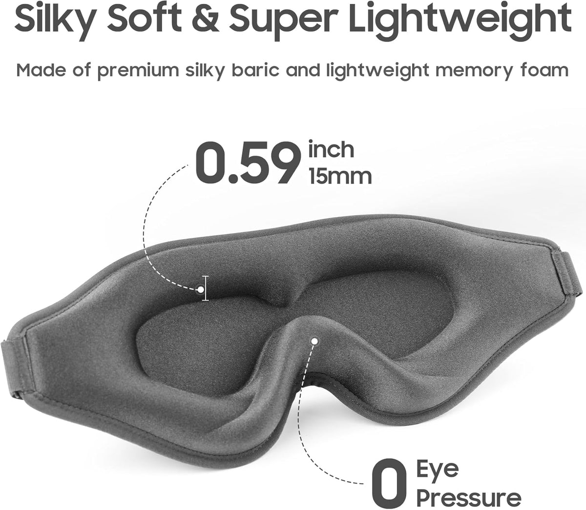 Sleep Mask - Total Blackout 3D Sleeping Mask, Super Lightweight & Silky Soft Eye Mask for Sleeping