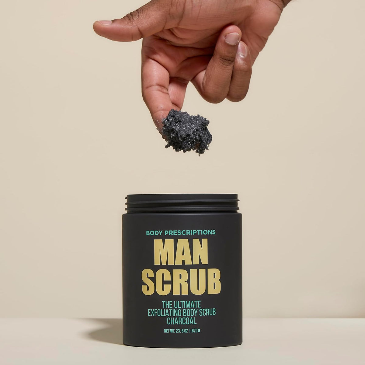 Body Prescriptions Men’s Exfoliating Body Scrub – Ultimate Skin Cleansing Wash in Jar with