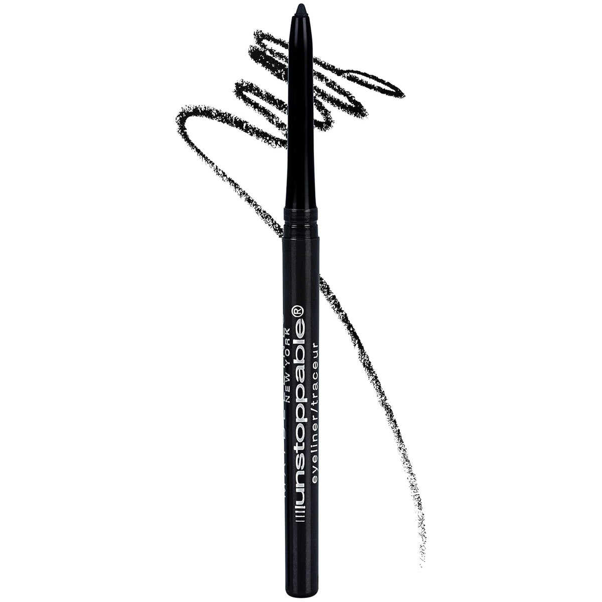 Maybelline Unstoppable Waterproof Mechanical Black Eyeliner Pencil, Easy to Apply, Smooth Glide, Up