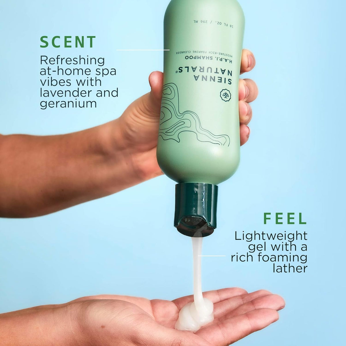 Sienna Naturals - HAPI Shampoo - Anti Frizz - Sulfate-Free, Scalp-Nourishing & Hydrating Cleanser