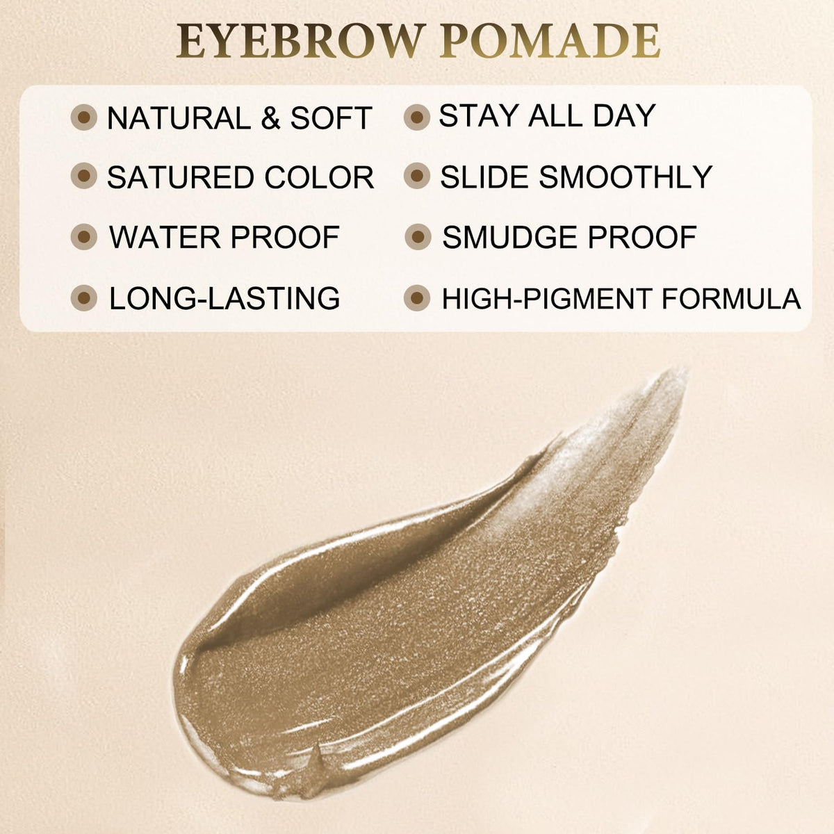 LAVONE Eyebrow Stamp Pencil Kit - Waterproof Eyebrow Pencil, Eyeliner, Pomade, Dual-ended Brush