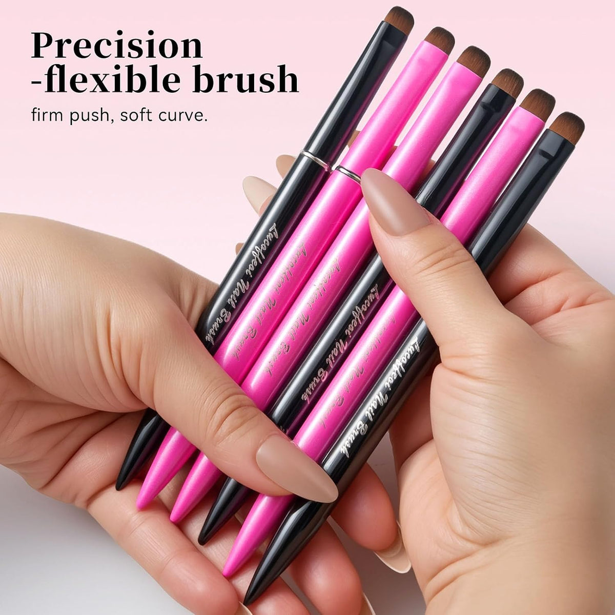 Nail Brush for French Tip, Nail Cleaning Brush for Gel & Acrylic - Professional Kolinsky Sable