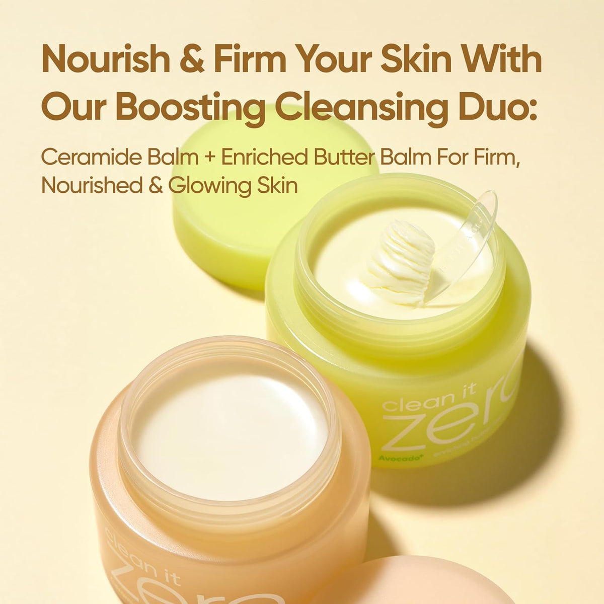 BANILA CO Clean it Zero Barrier Boosting Balm Duo | Enriching Butter & Firming Cleansing Balms for